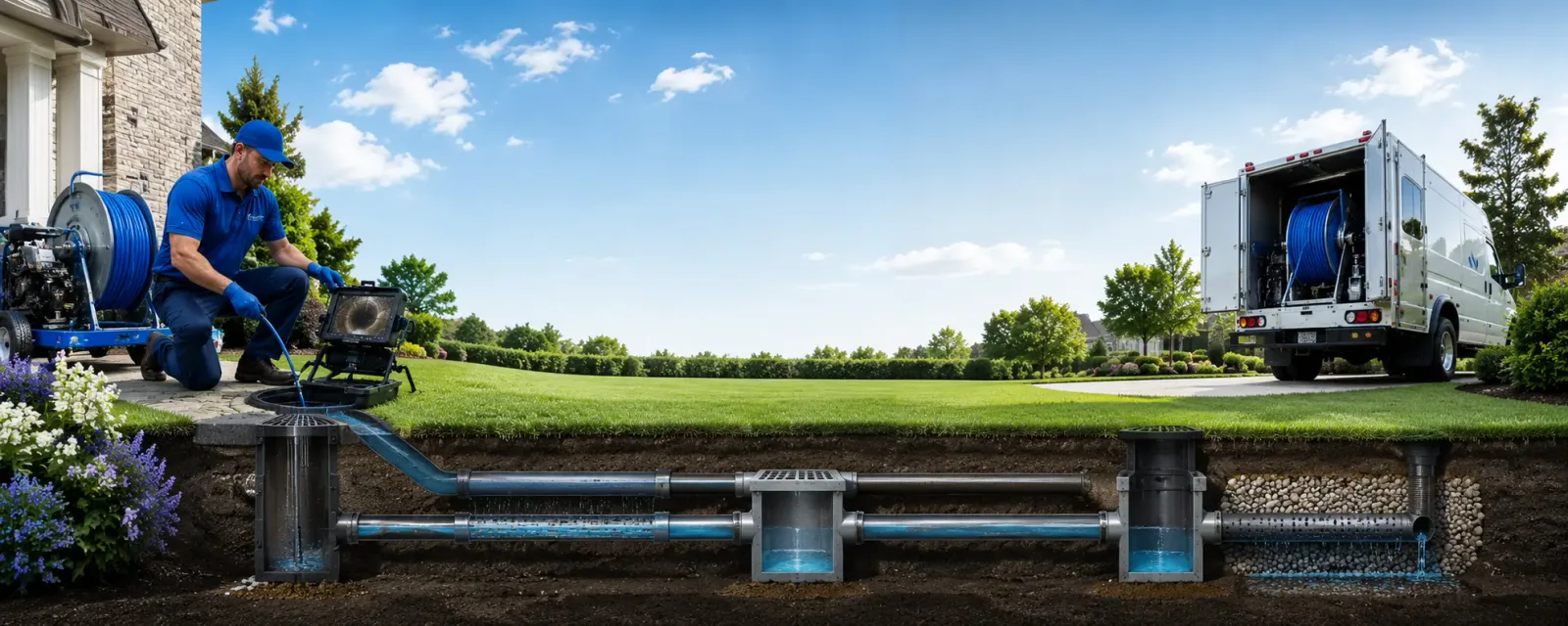 Outdoor drain cleaning information for Swain, NY
